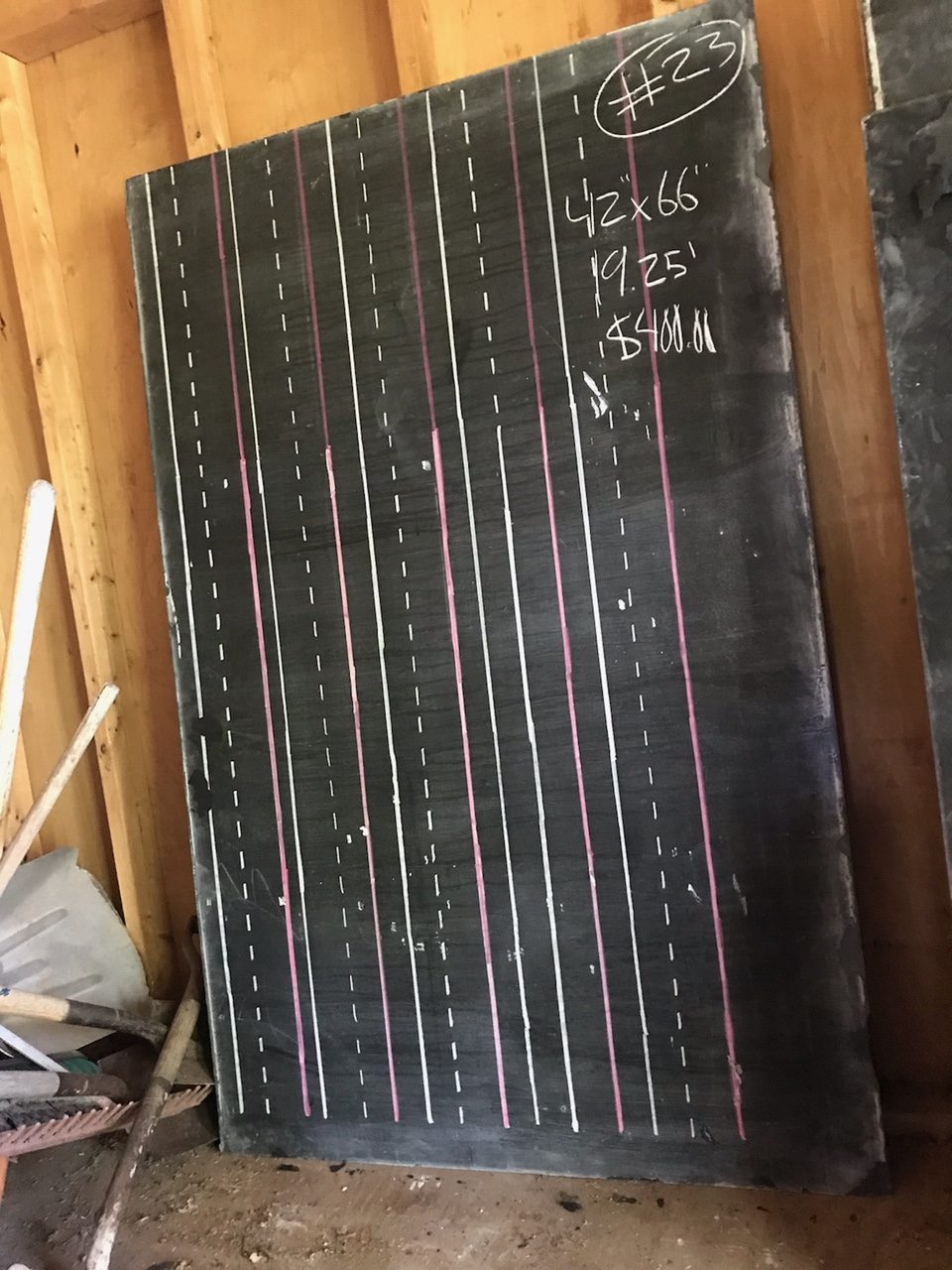 real chalkboard slate stand