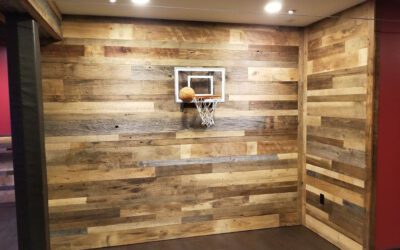 Ebcon Basements Remodel Using Reclaimed Wood & Tin